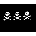 Пиратский флаг  "3 Skulls"